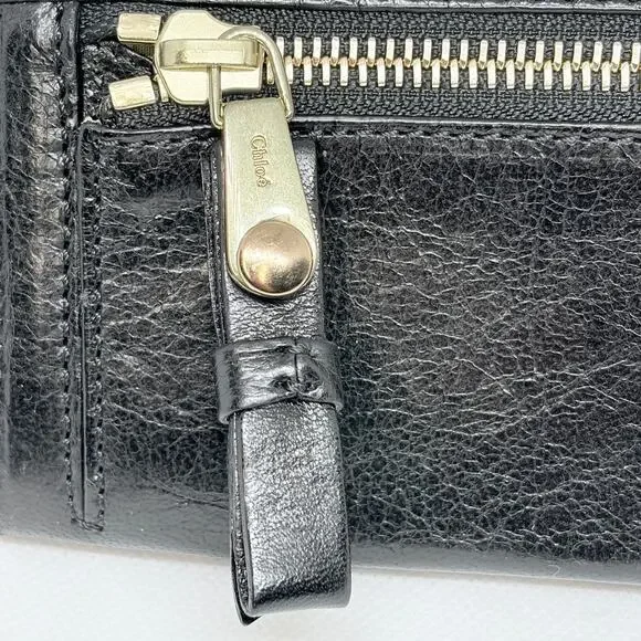 Chloé Black Lambskin Leather Wallet w/ Box & COA Card - Picture 6 of 12